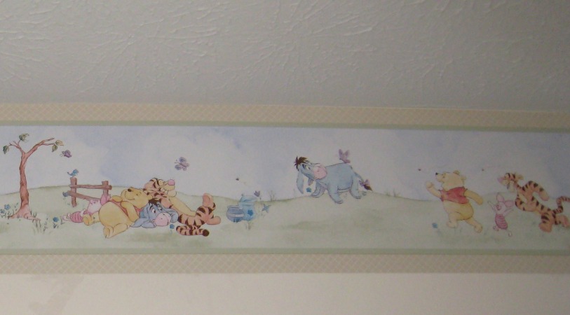 Classic Winnie The Pooh Wallpaper Border Neutral border used in our