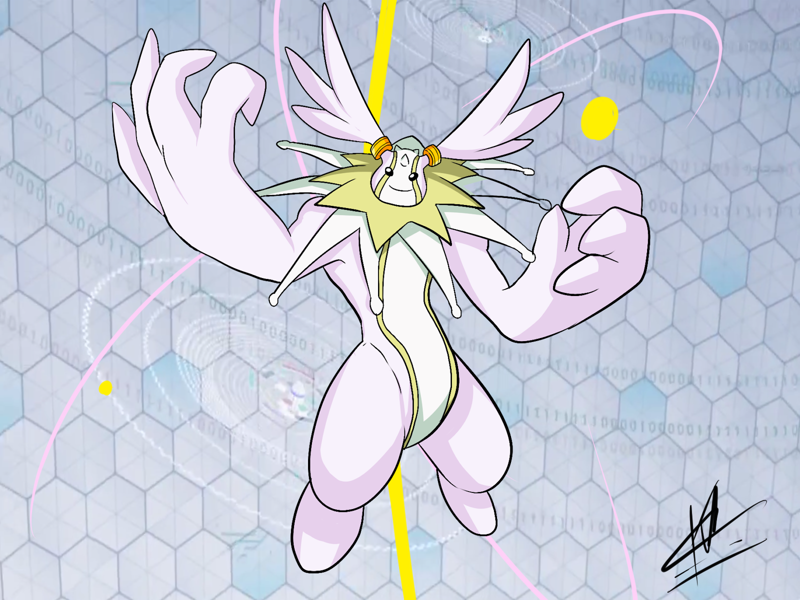 Tri Artwork By Me Cherubimon Evo Sequence Open For Commissions