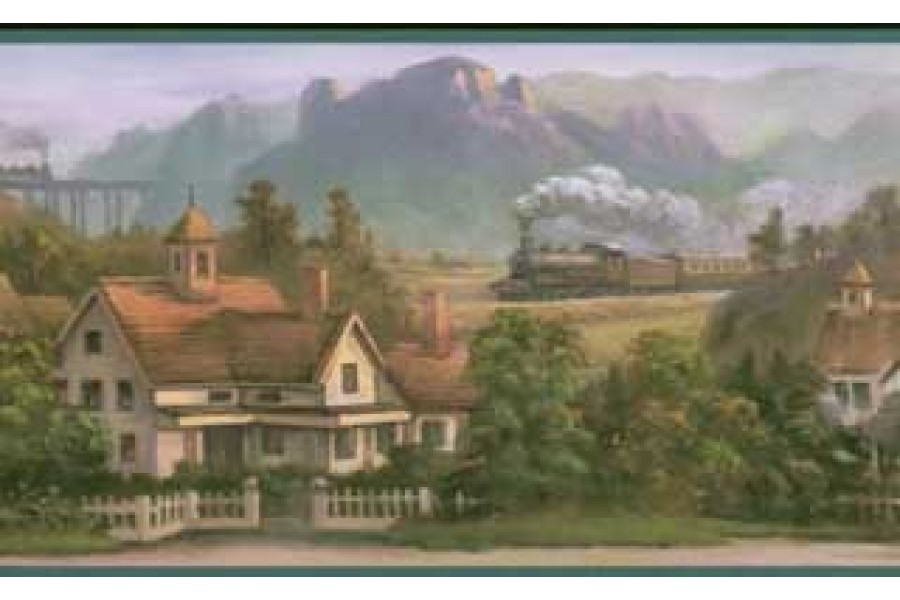 Free download Blue House Painting Wallpaper Border [900x600] for your