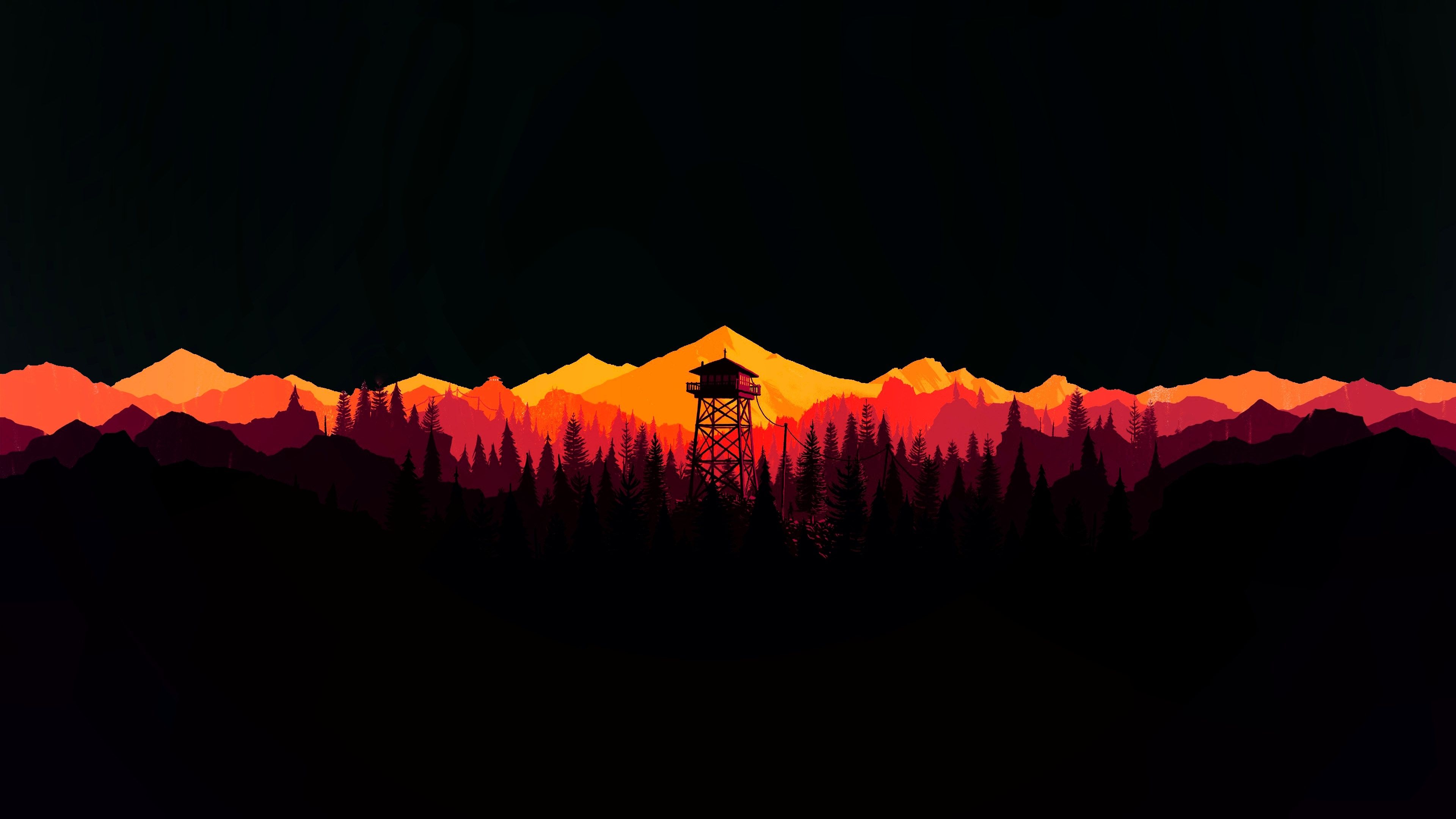Watchtower In Oled Style X Puter Wallpaper