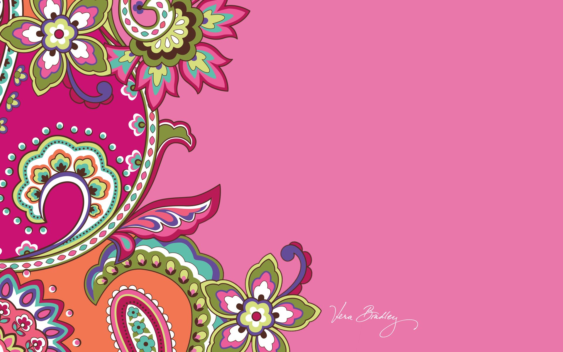 Dress Your Tech Pink Swirls Desktop Wallpaper Vera Bradley