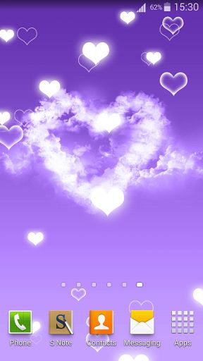 Wallpaper Purple Hearts Live Android
