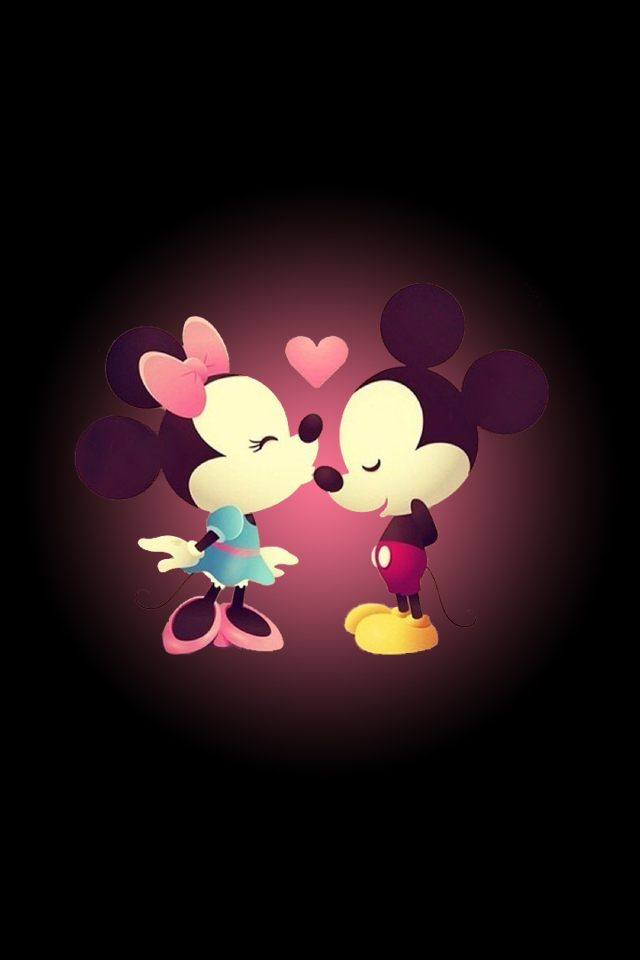 Minnie and Mickey Mouse iPhone 4 Wallpaper 640x960