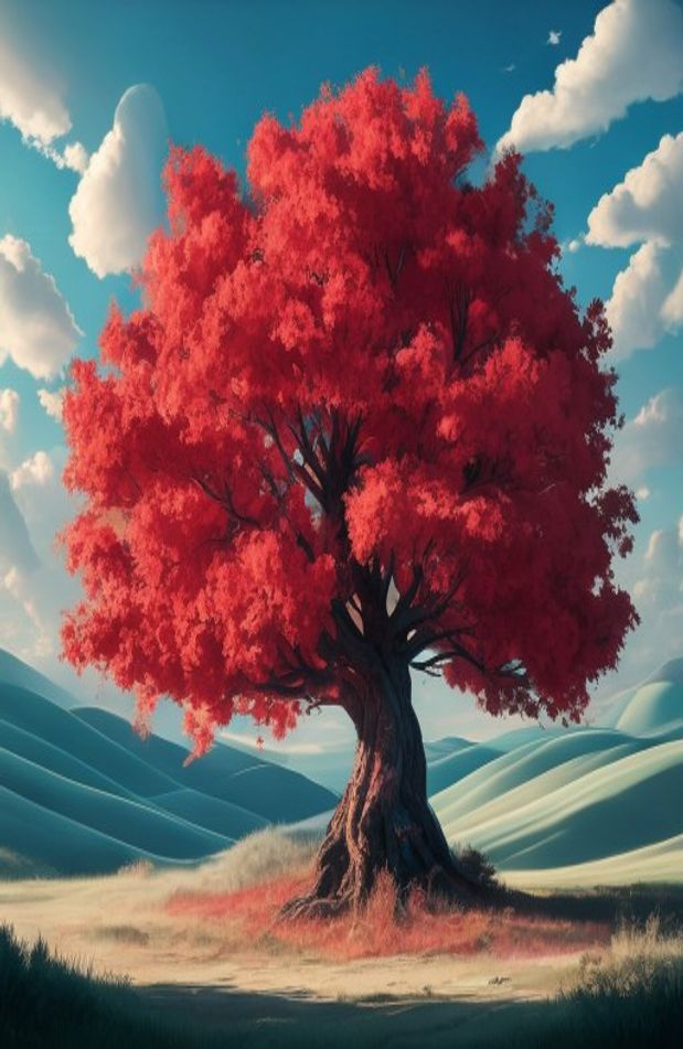 Red Tree Wallpaper