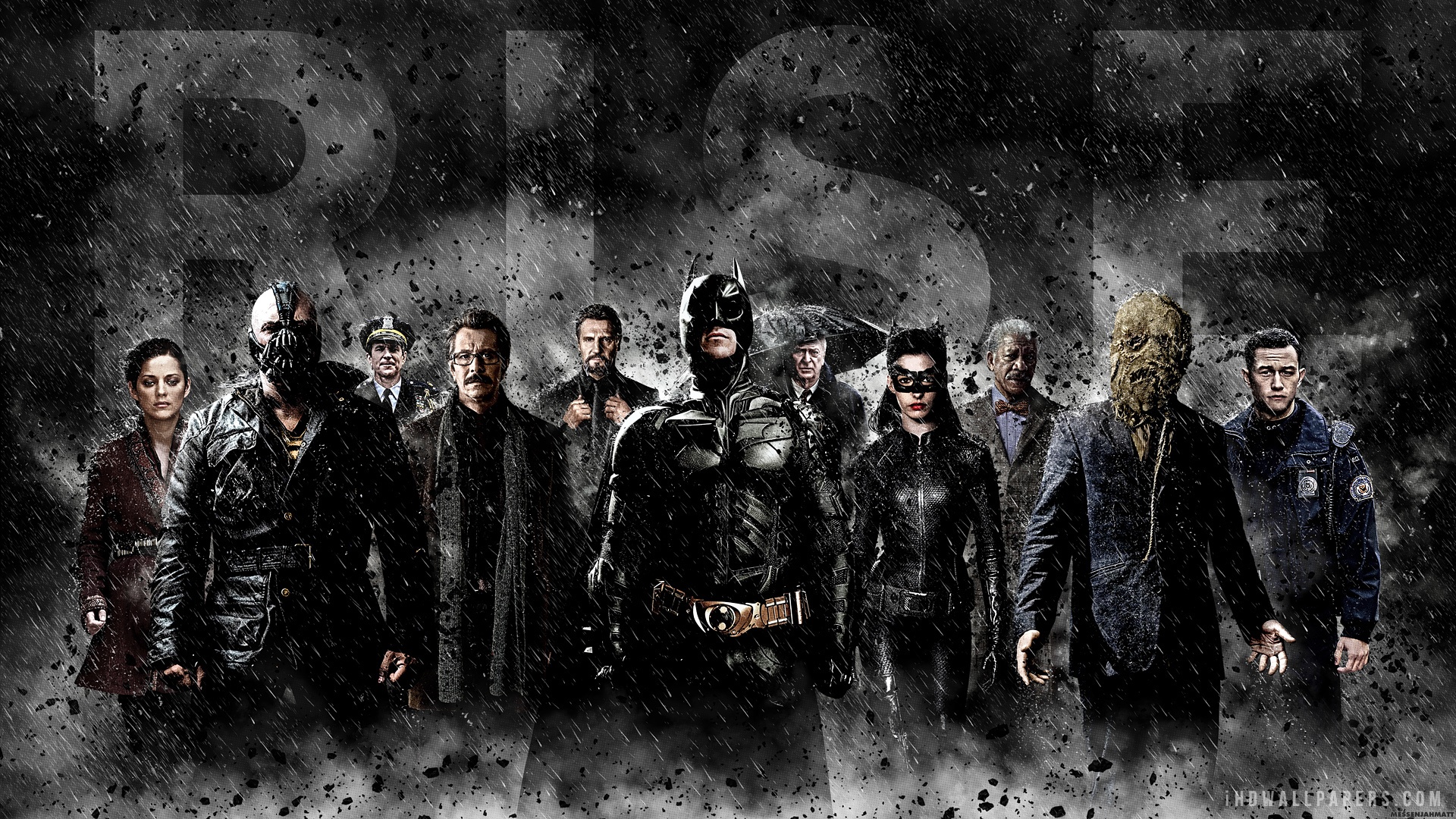 The Dark Knight Rises Cast Wallpaper From Following