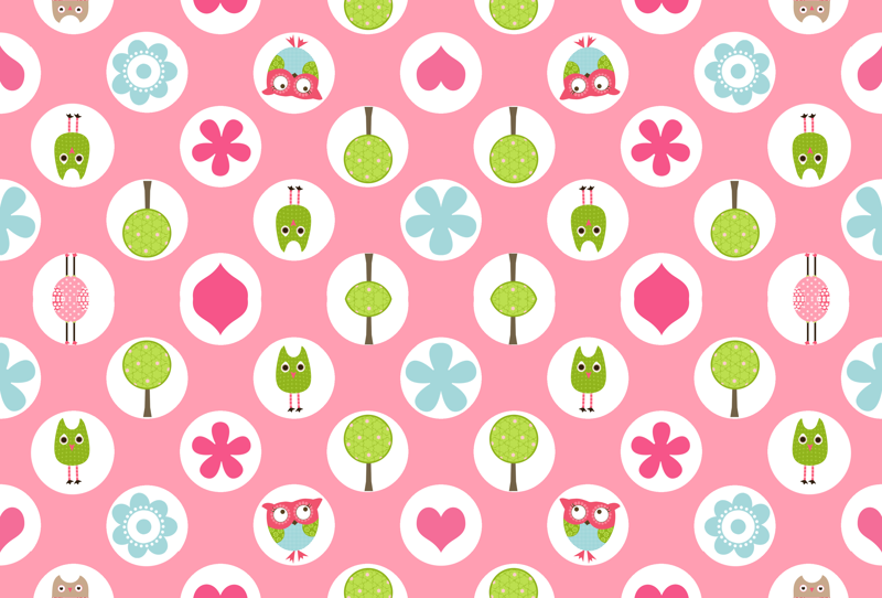Owls Wallpaper For Kids Whimsy Dots