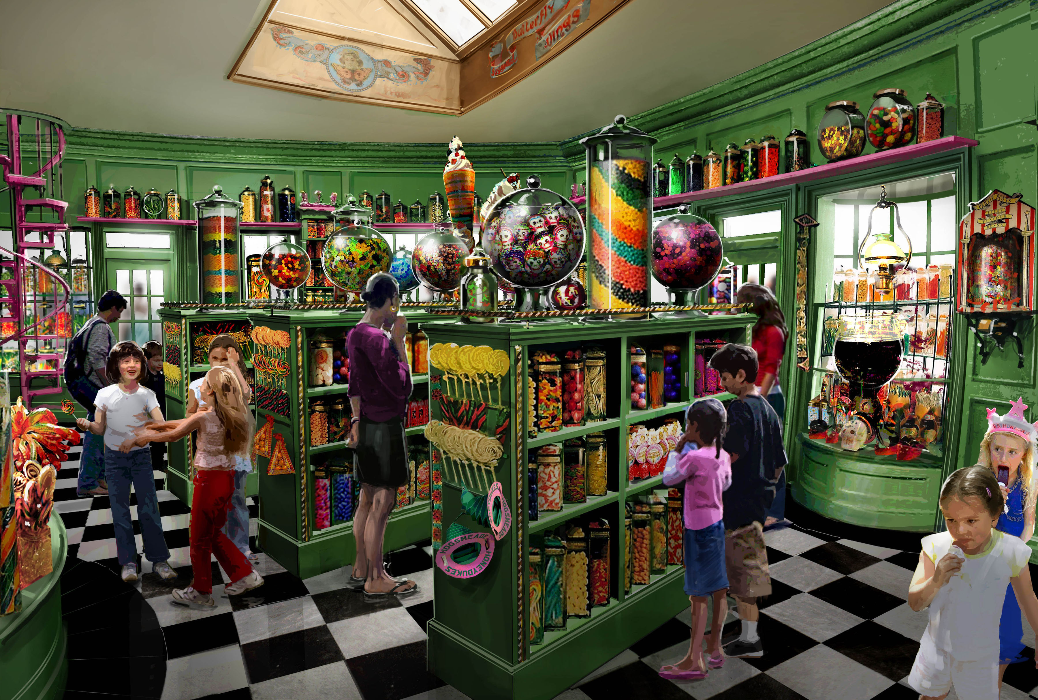 Honeydukes Candy Shop Interior Wallpaper Click