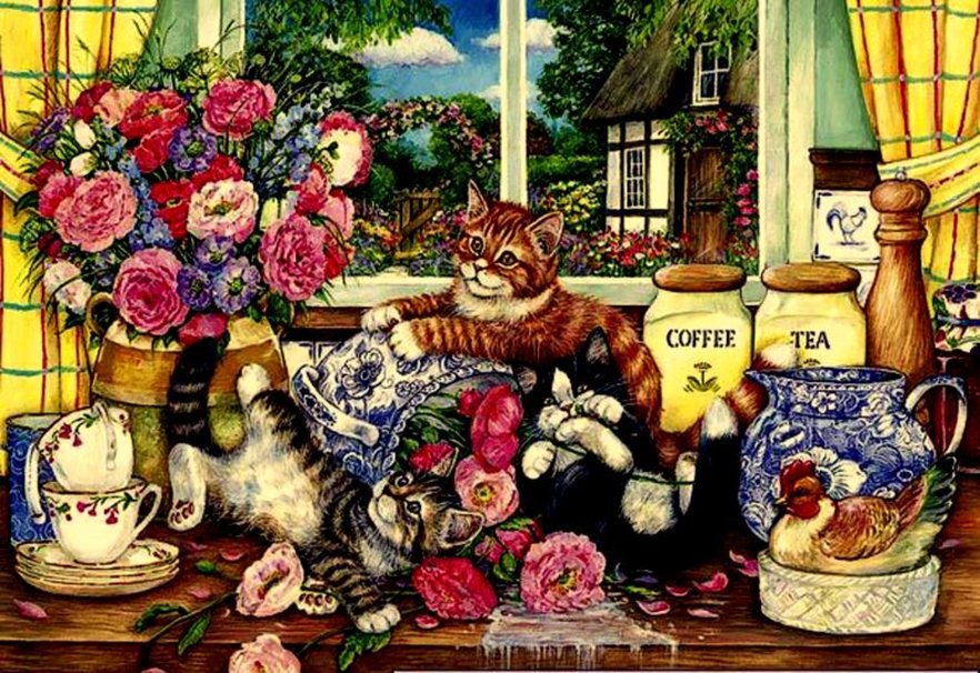 Cute Little Kitty Cat Living Wallpaper