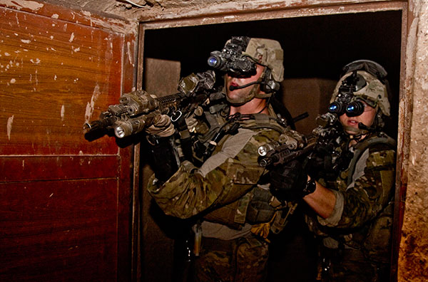 Rangers With The 75th Ranger Regiment Clear A Pound During An