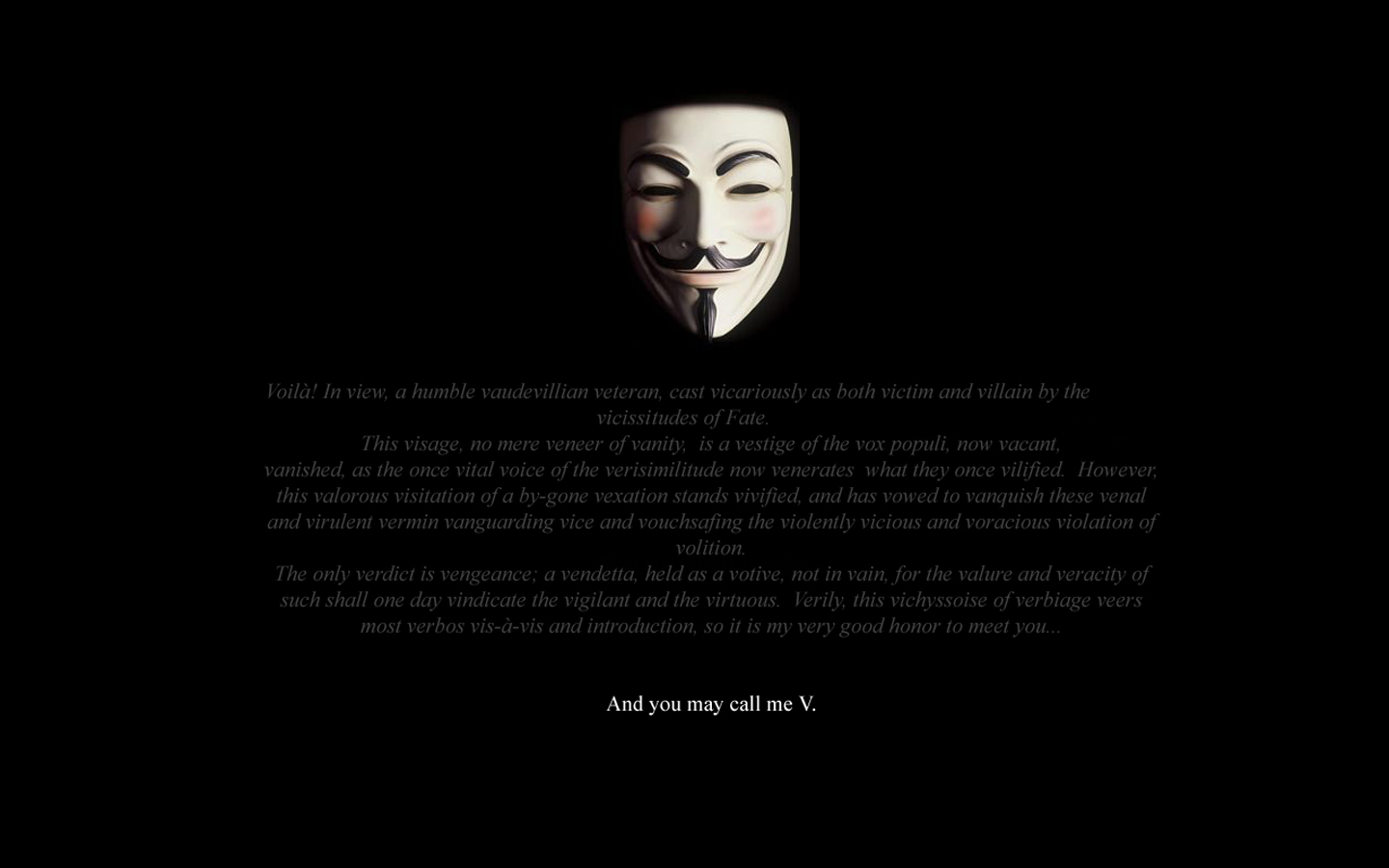 Pics Photos Anonymous V For Vendetta Wallpaper Hq