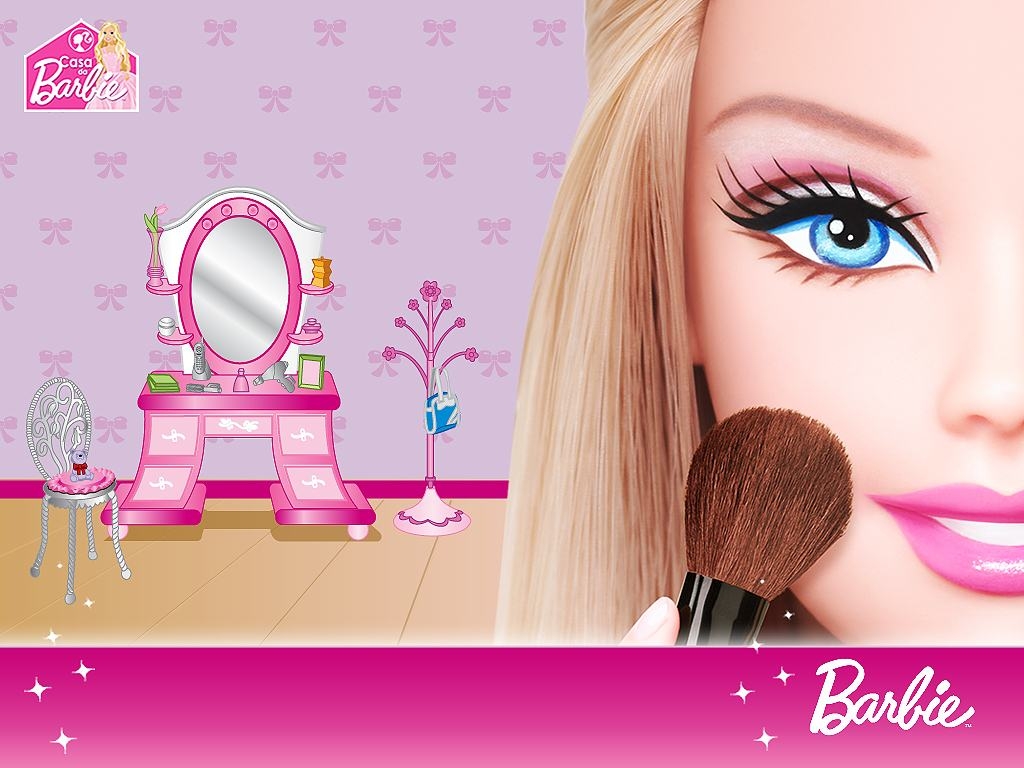 Wallpaper Background Cute Pink Barbie