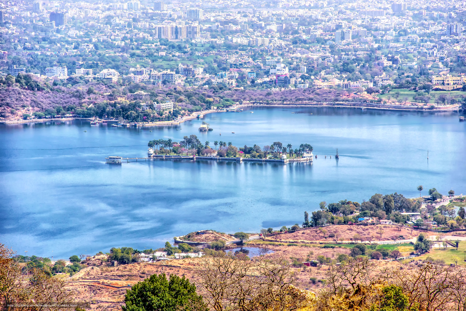 Wallpaper Fateh Sagar Lake Udaipur India Desktop