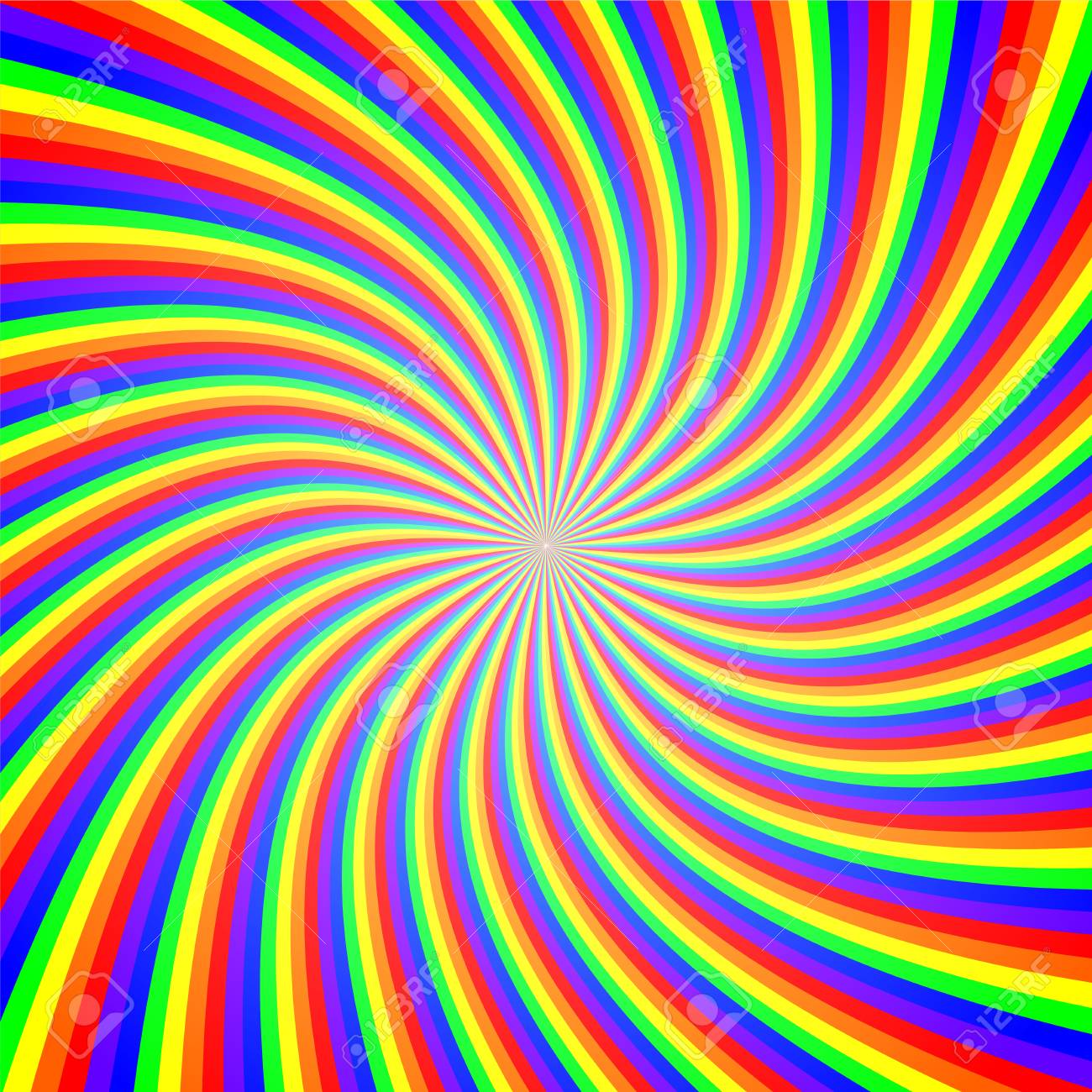 Rainbow Twist Illusion Abstract Background Vector Illustration