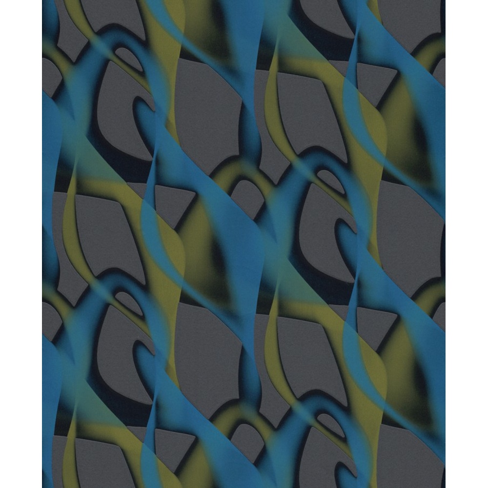 3d Geometric Pattern Designer Embossed Metallic Wallpaper