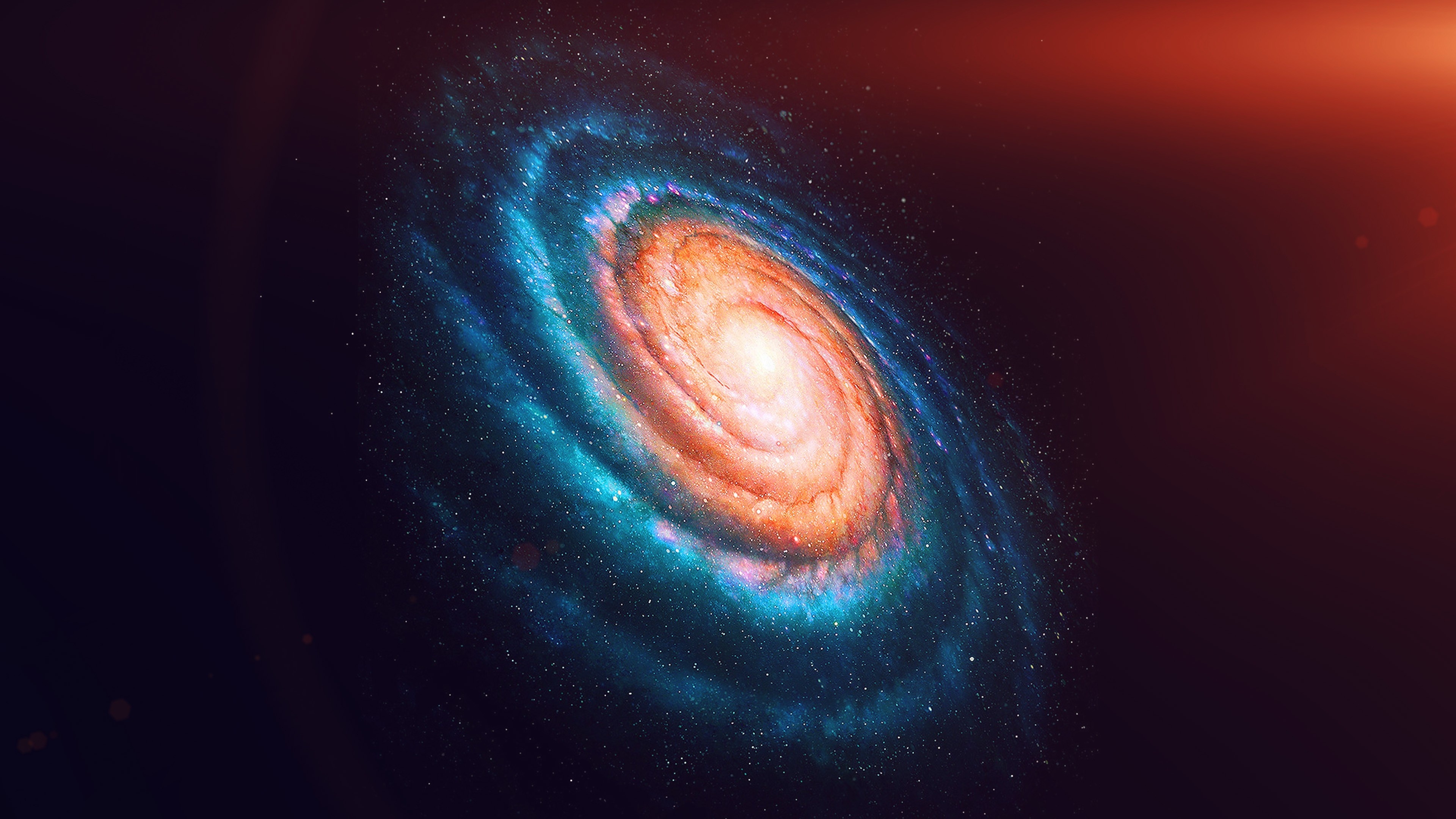 A breathtaking view of a spiral galaxy, showcasing vibrant colors and intricate details of its structure