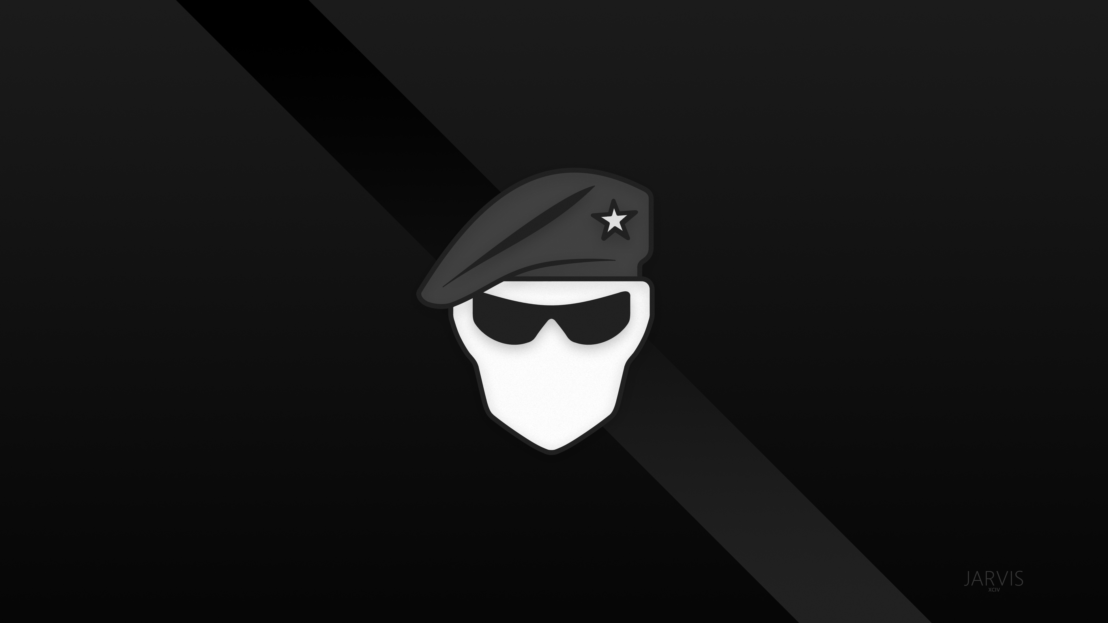 Wallpaper Black And White Man Face Illustration
