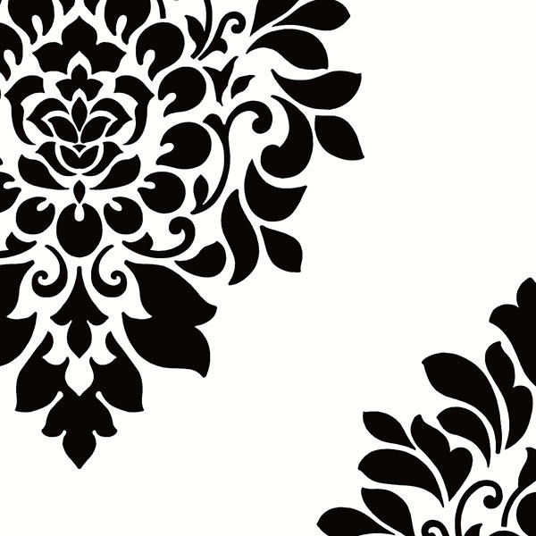 Large Scale Medallion In White And Black Bw28736 Contemporary