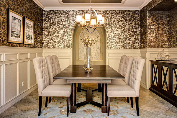 Wallpapered Dining Rooms