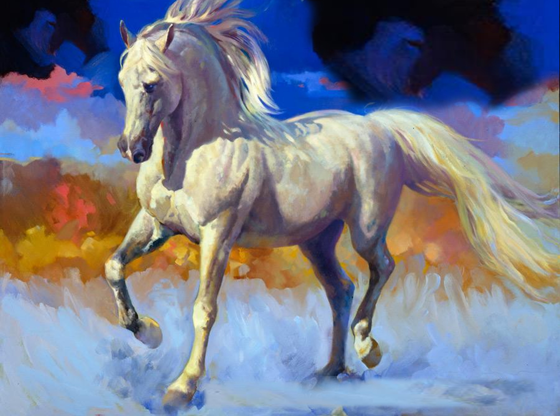 White Horse Mural Murals Id Buzzerg