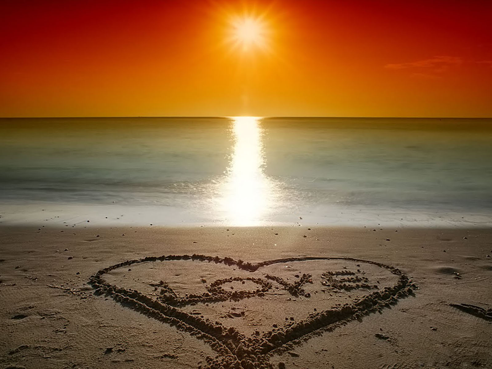 Beach Love Sunset   the sand love sunset at beach   Beach Love Sunset 1600x1200