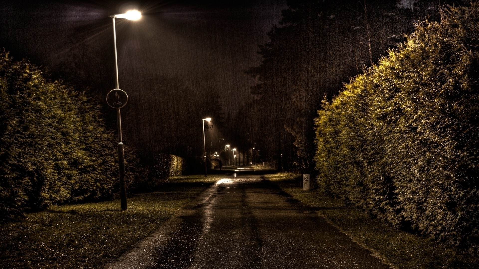 Rain Night Photos HD Wallpaper Pictures Image Background
