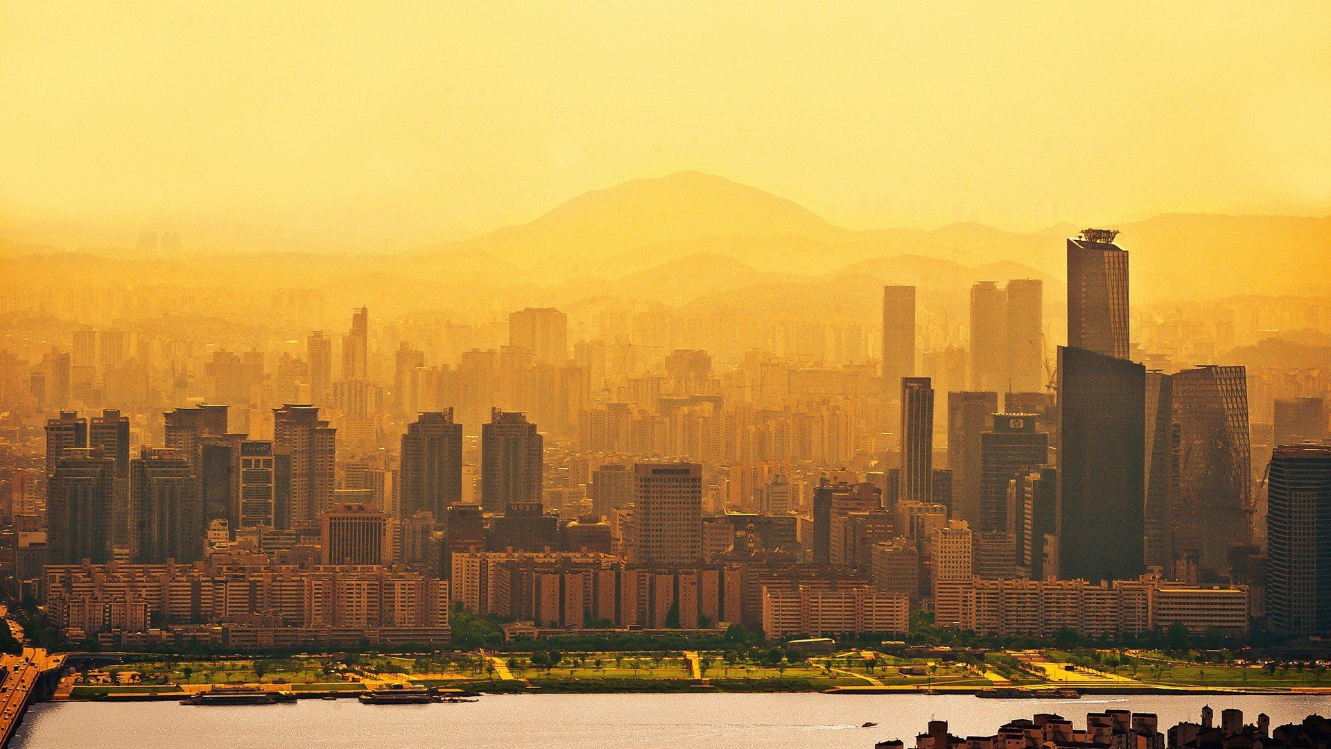 City Seoul South Korea Sunrise Wallpaper