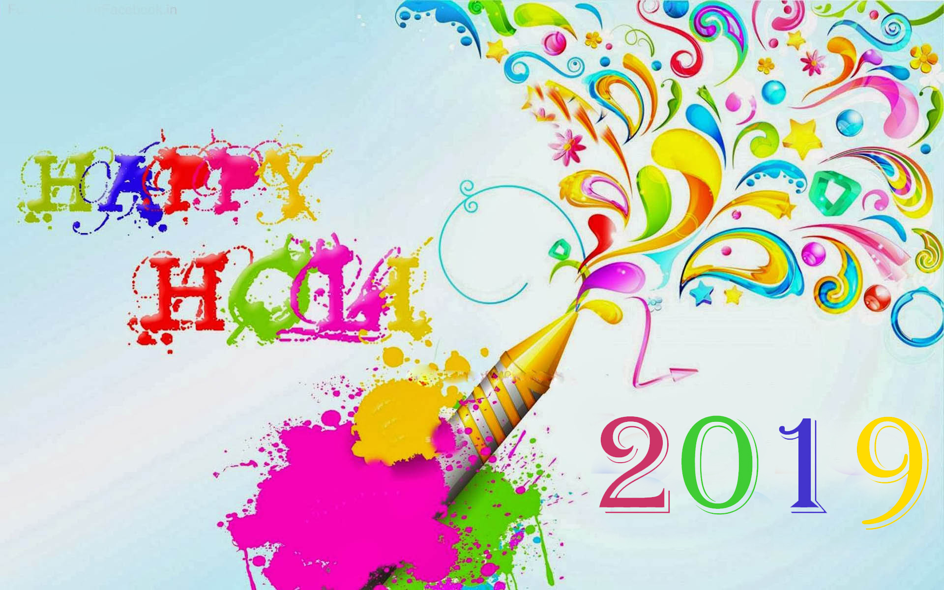 Colorful Abstract Happy Holi Wallpaper HD
