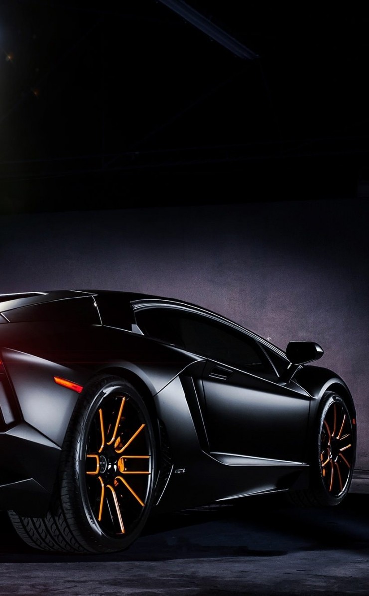 Matte Black Lamborghini Aventador Wallpaper