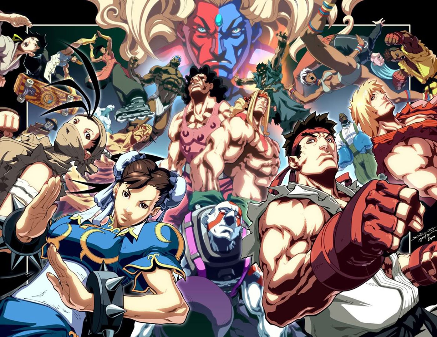  Characters   Fighting Games Wallpaper Image featuring Street Fighter 3 1397x1080
