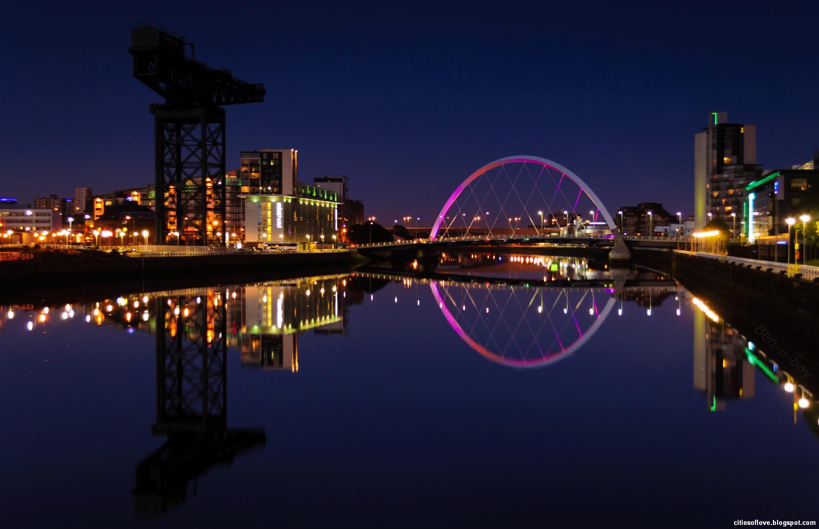 Glasgow Beautiful Scottish Evening Scotland HD Desktop Wallpaper