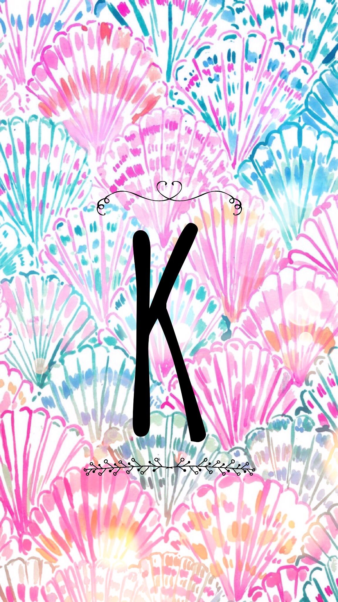 Letter K iPhone Wallpaper Mermaid Inspired