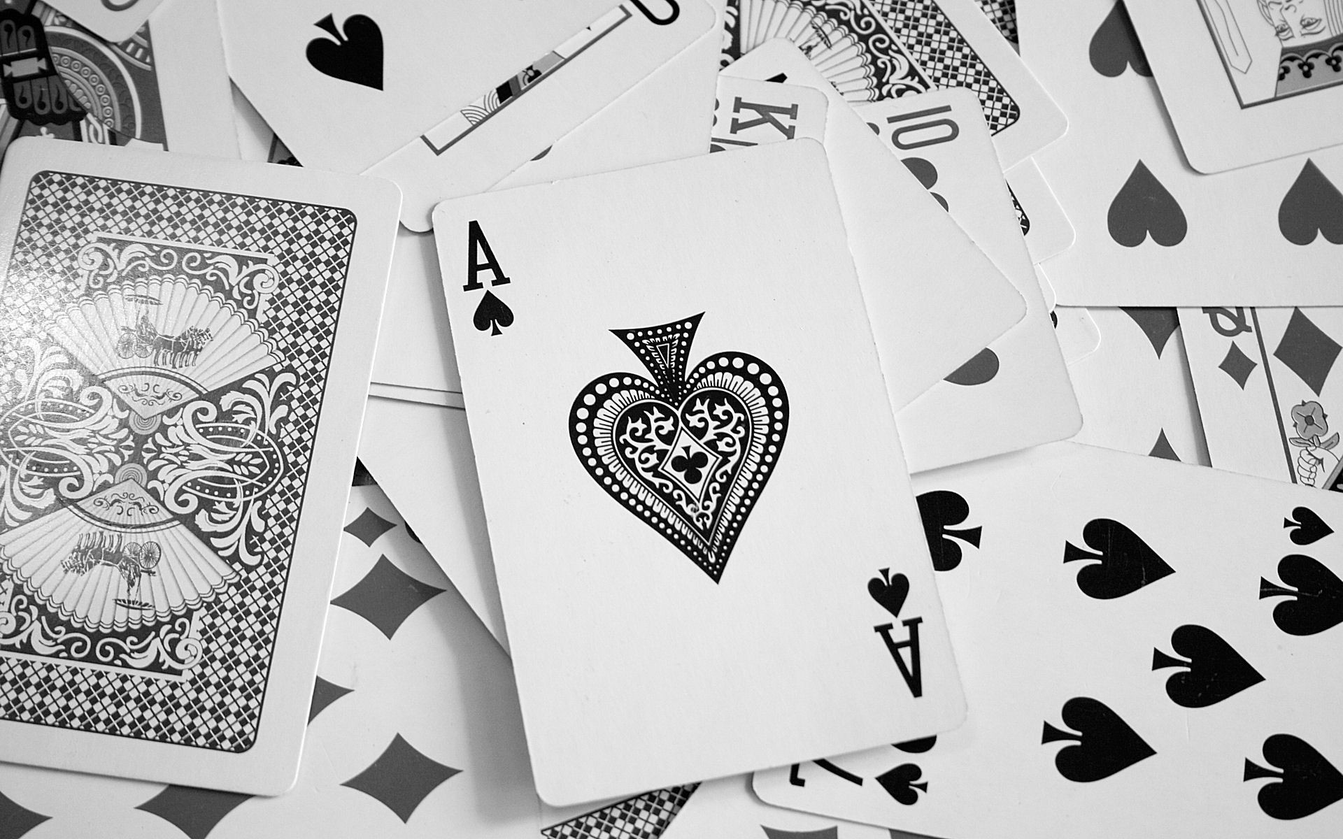 Cards Poker Ace Pik Spades Karty Wallpaper Background