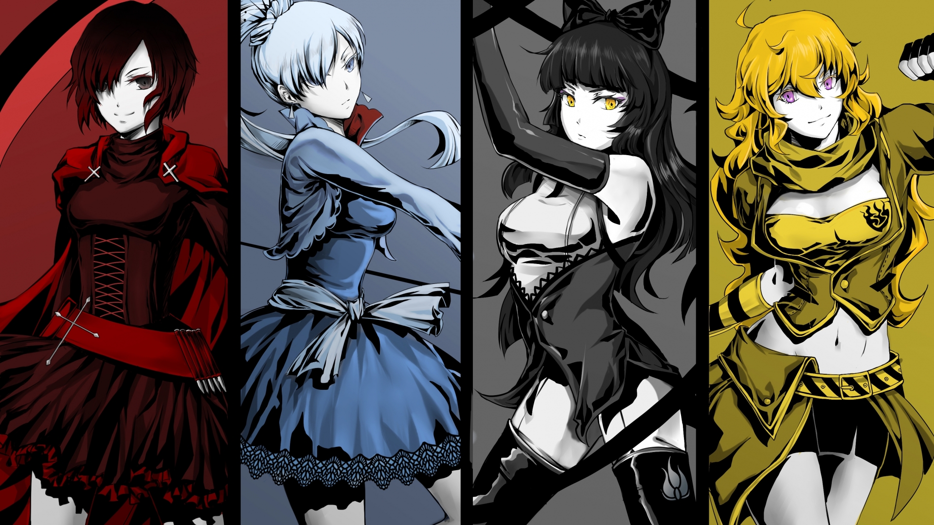 Blake Belladonna Ruby Rose Rwby Weiss Schnee Yang Xiao Long HD