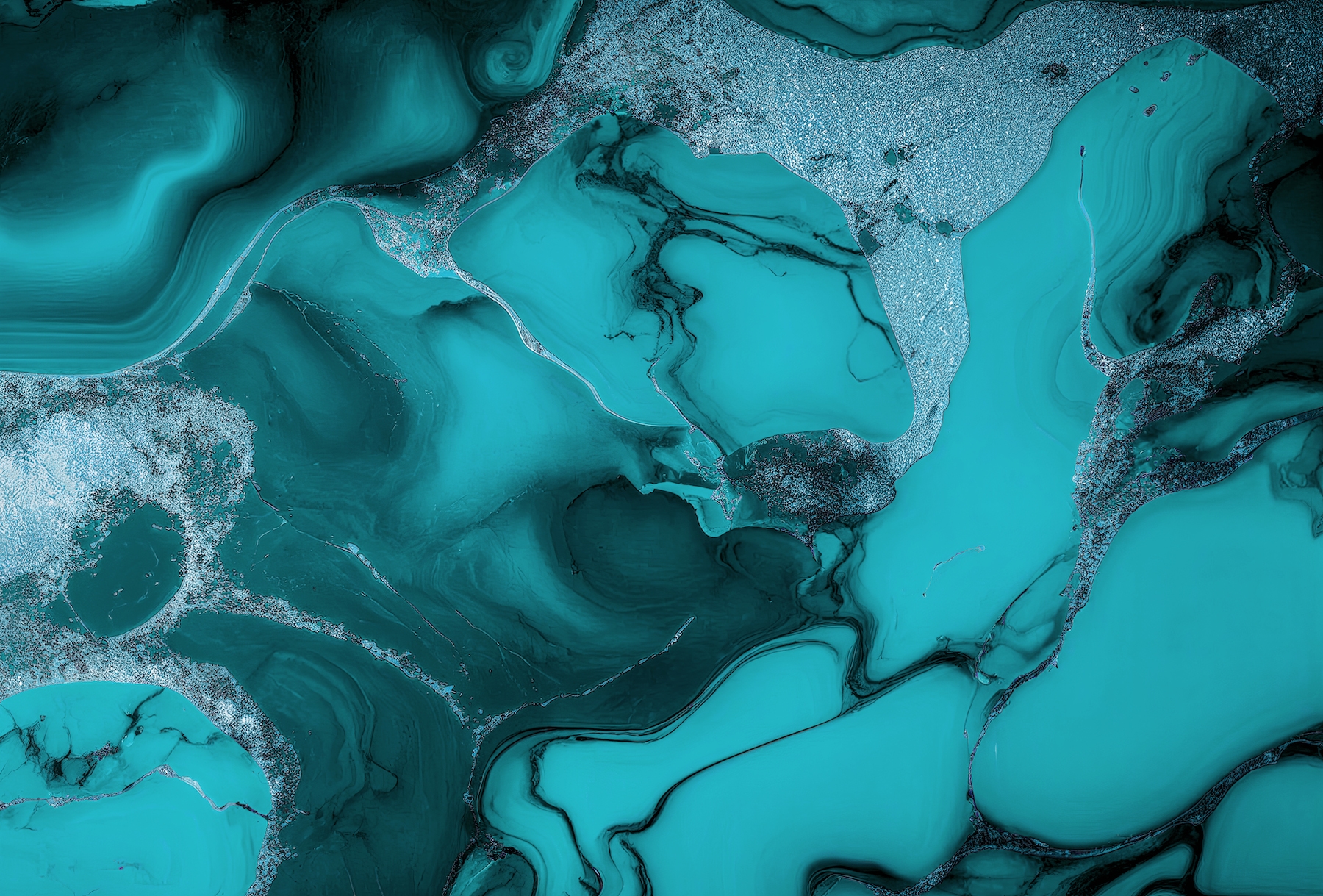 Shop Fancy Faux Marble Teal Wallpaper
