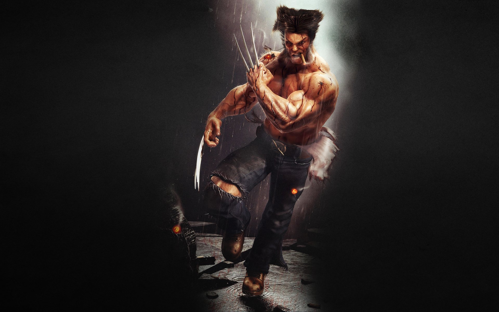 Wolverine Logan Marvel Ics X Men Rain Dark