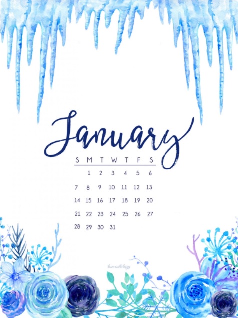 January 2018 HD Calendar Calendar 2018 477x636