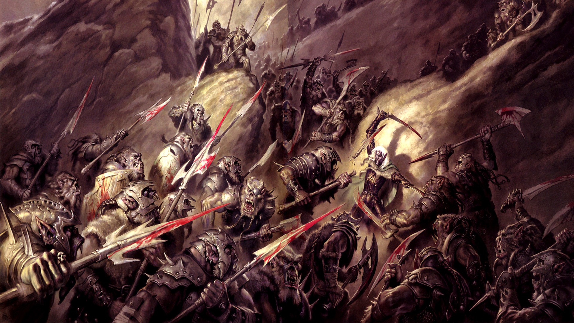 Wallpaper Fantasy Art Armor Dnd Orcs Axes Dungeons And