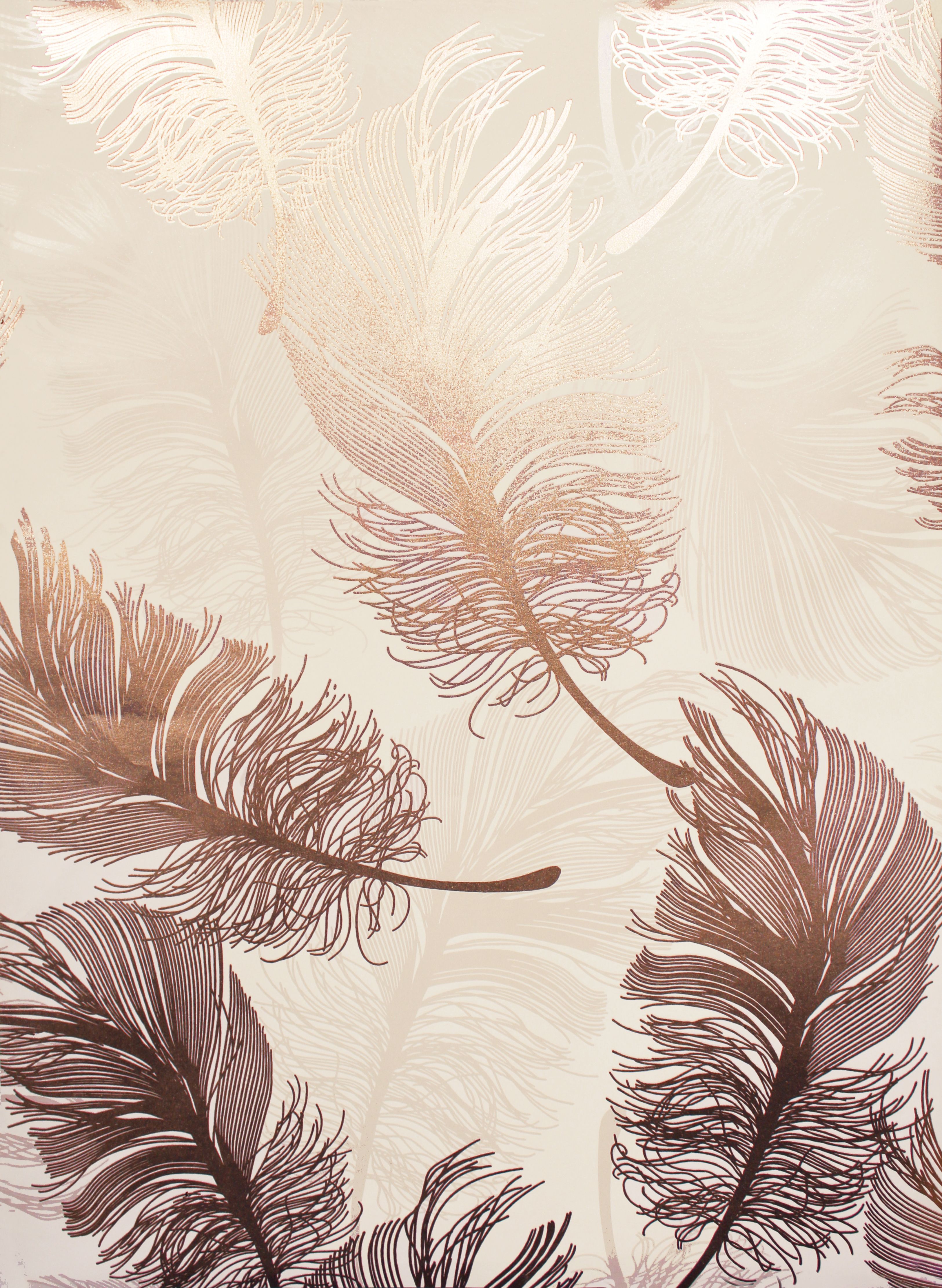 Rose gold feather wallpaper Mia Moon Jewels 2018 Color Story in