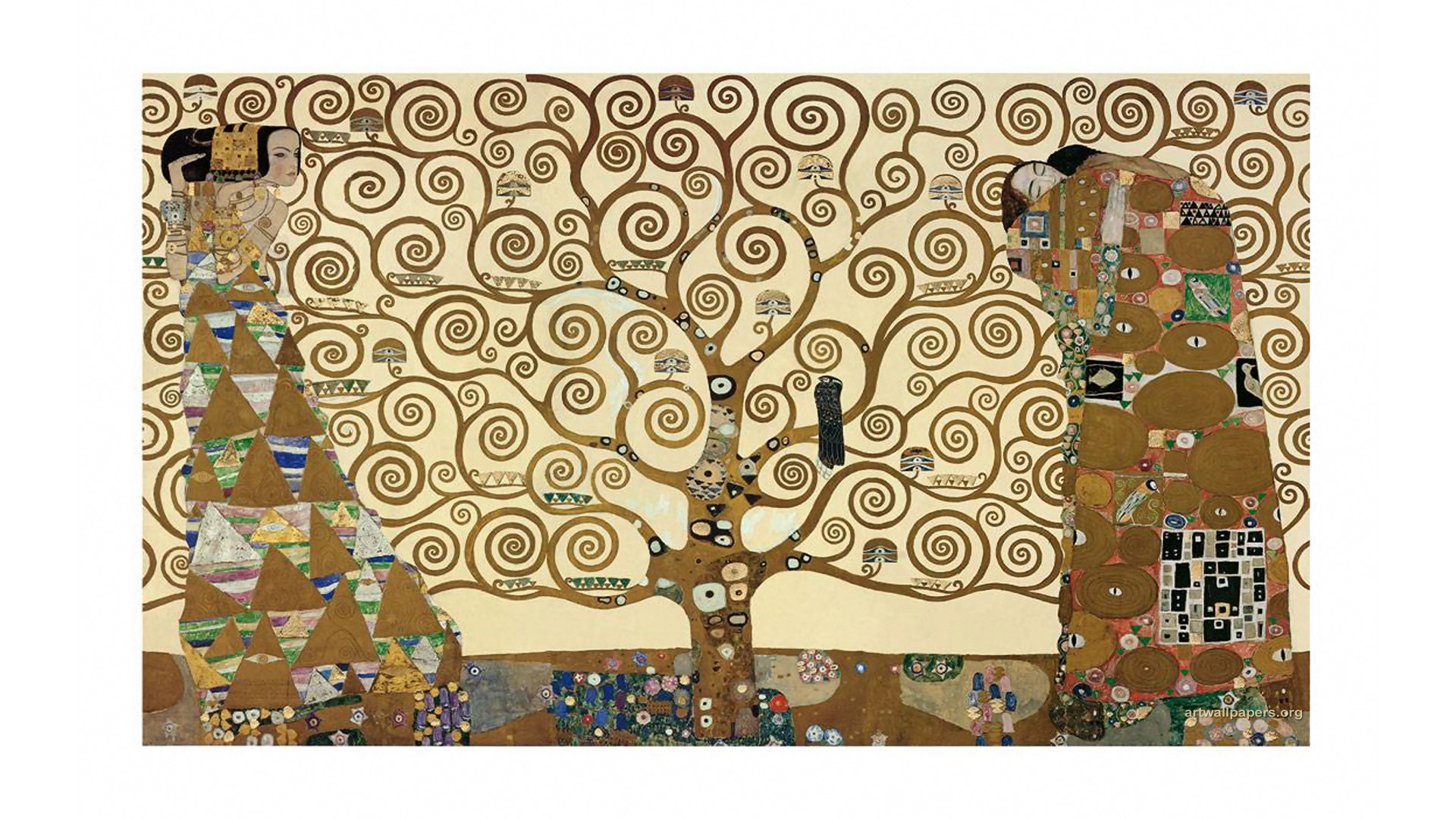 Klimt Wallpaper Art Widescreen Background HD Desktop