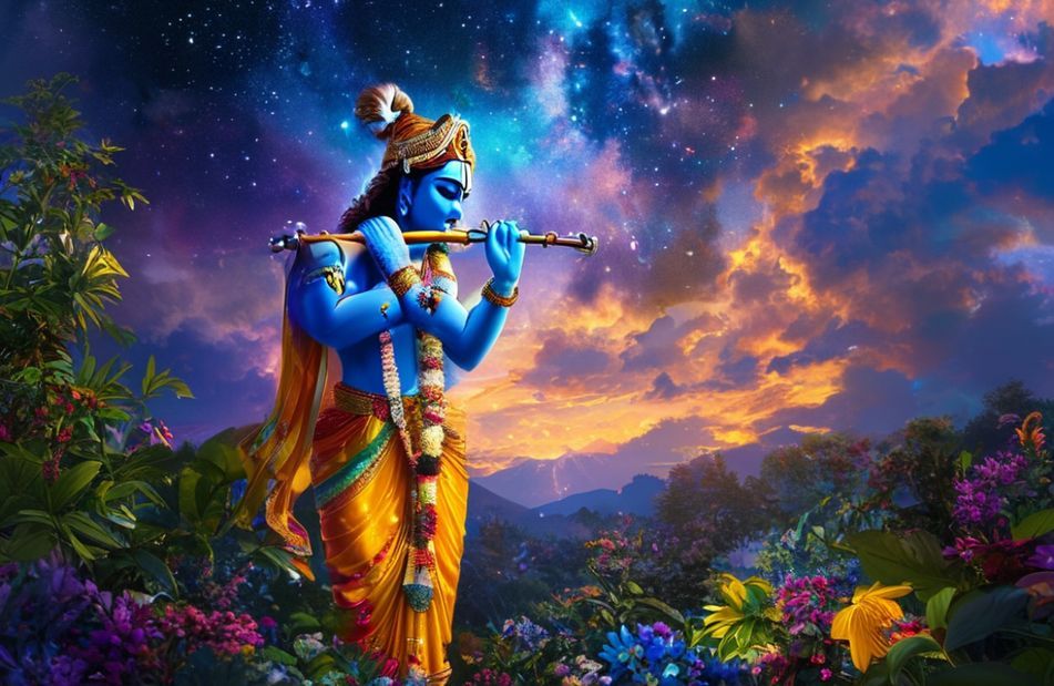 God Krishna HD Wallpaper