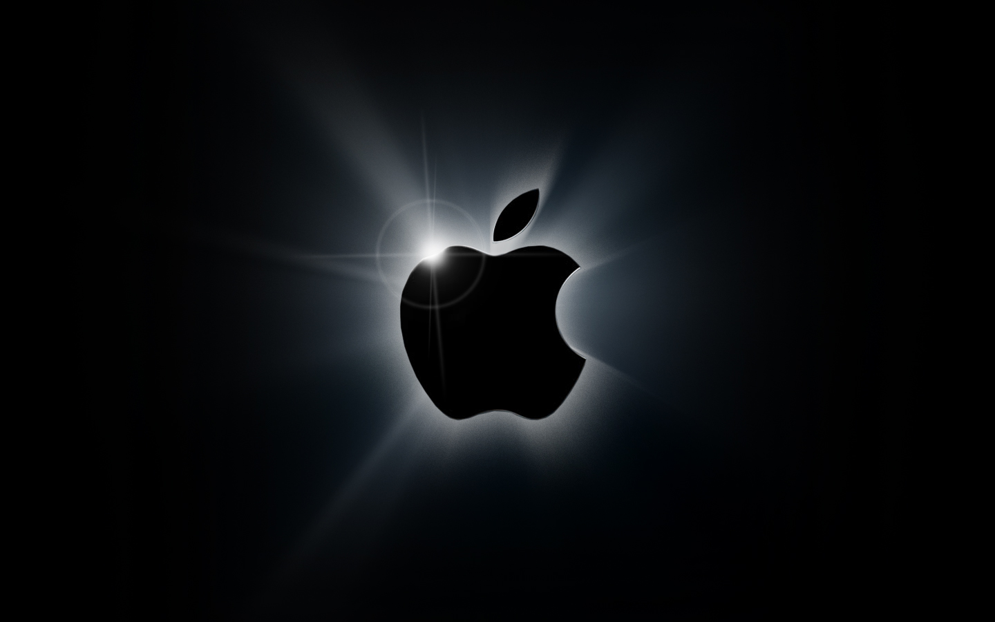 Apple Logo Black Background Wallpaper Full HD Wallpaper with 1440x900