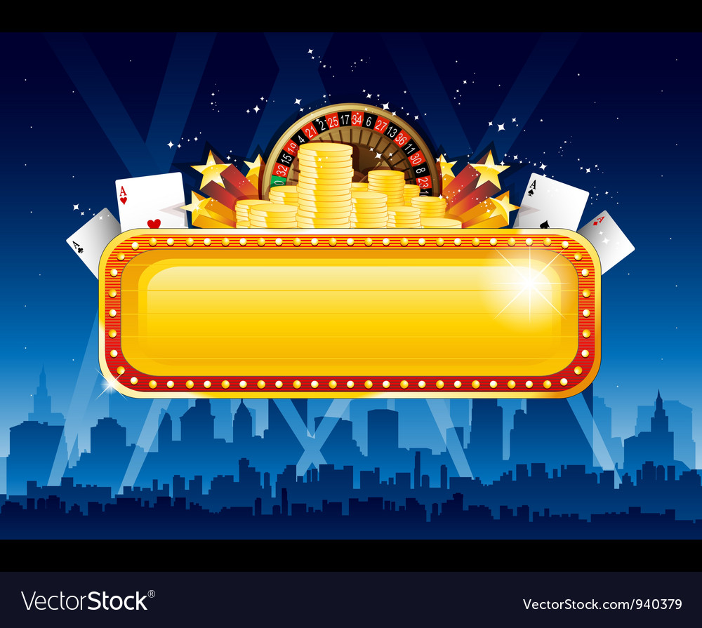 Casino Background City Royalty Vector Image