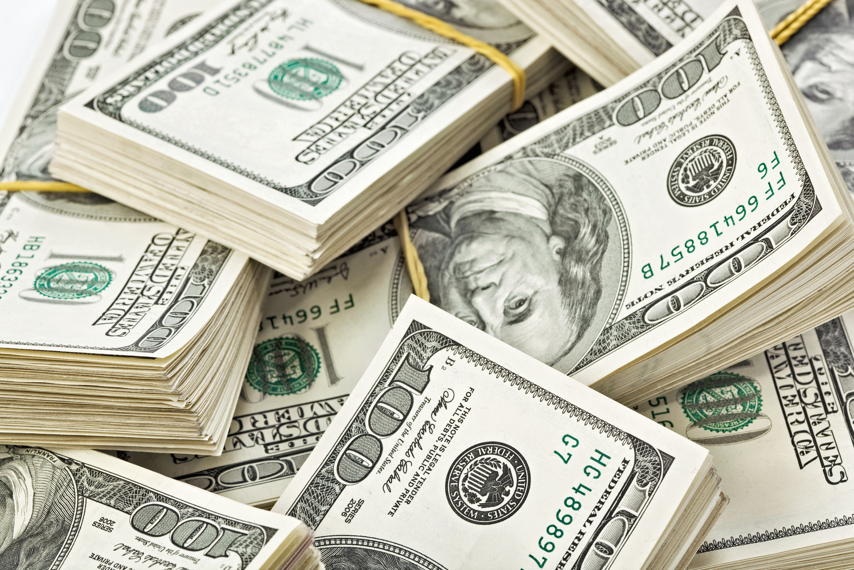 Many Bundle Of Us Dollars Bank Notes Reaching Utopia