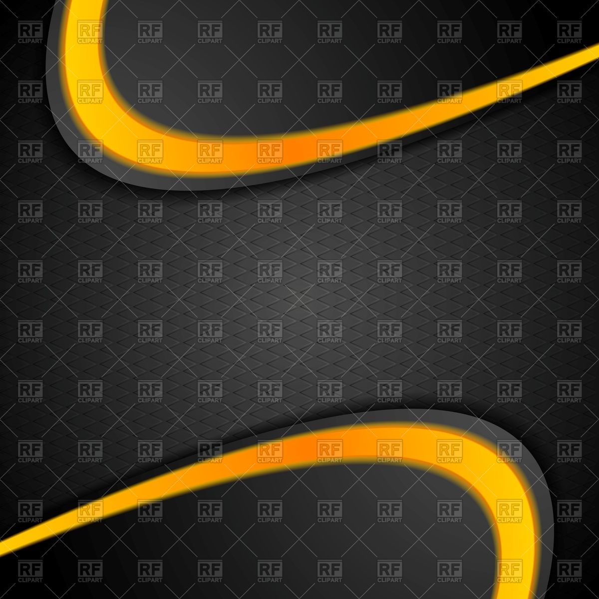 Black Orange Contrast Wavy Background Vector Image Of Background