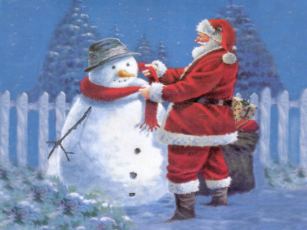 Christmas Snowman Wallpaper Desktop