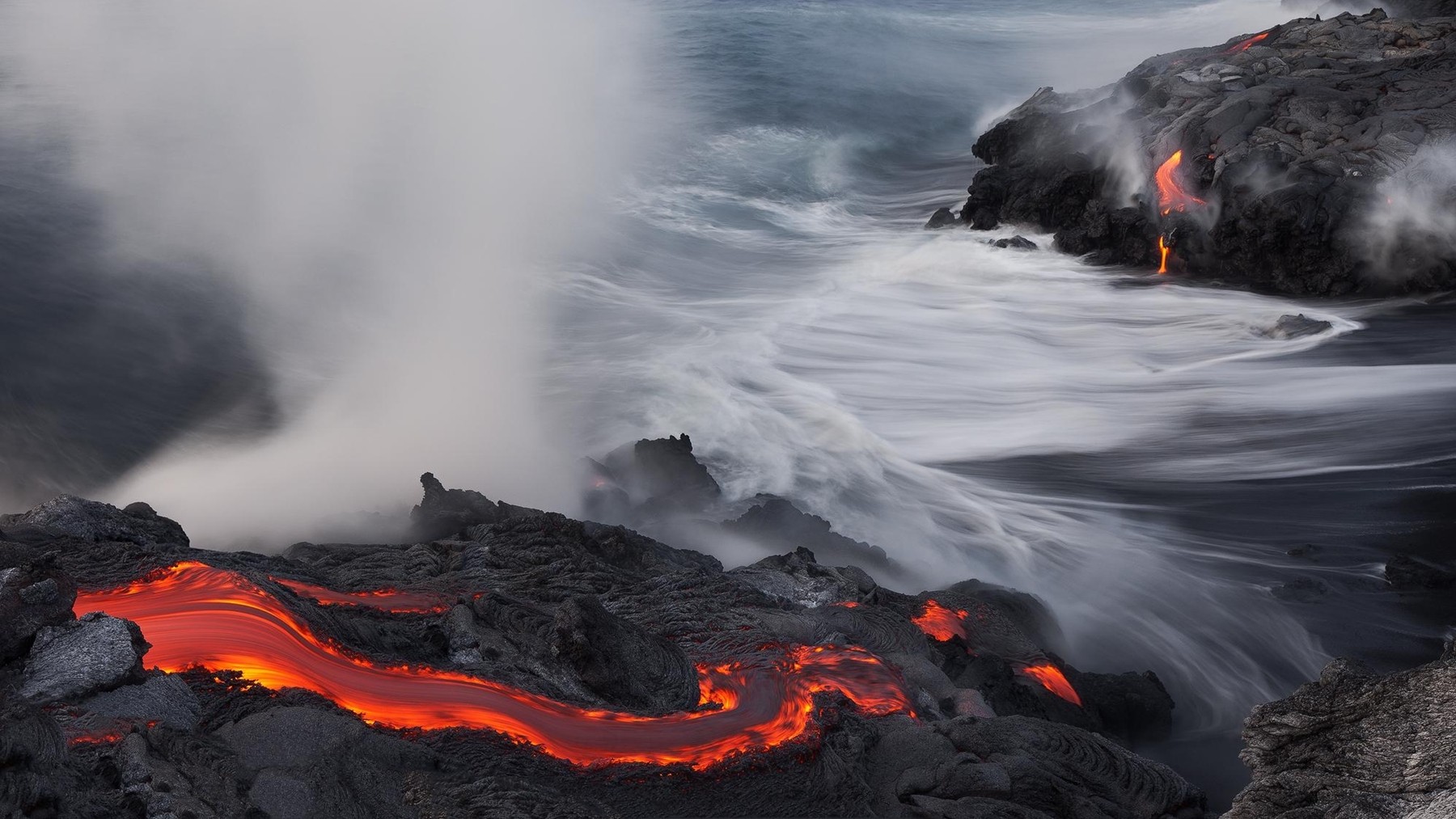 Lava Landscape Water Volcano Wallpaper Nature And
