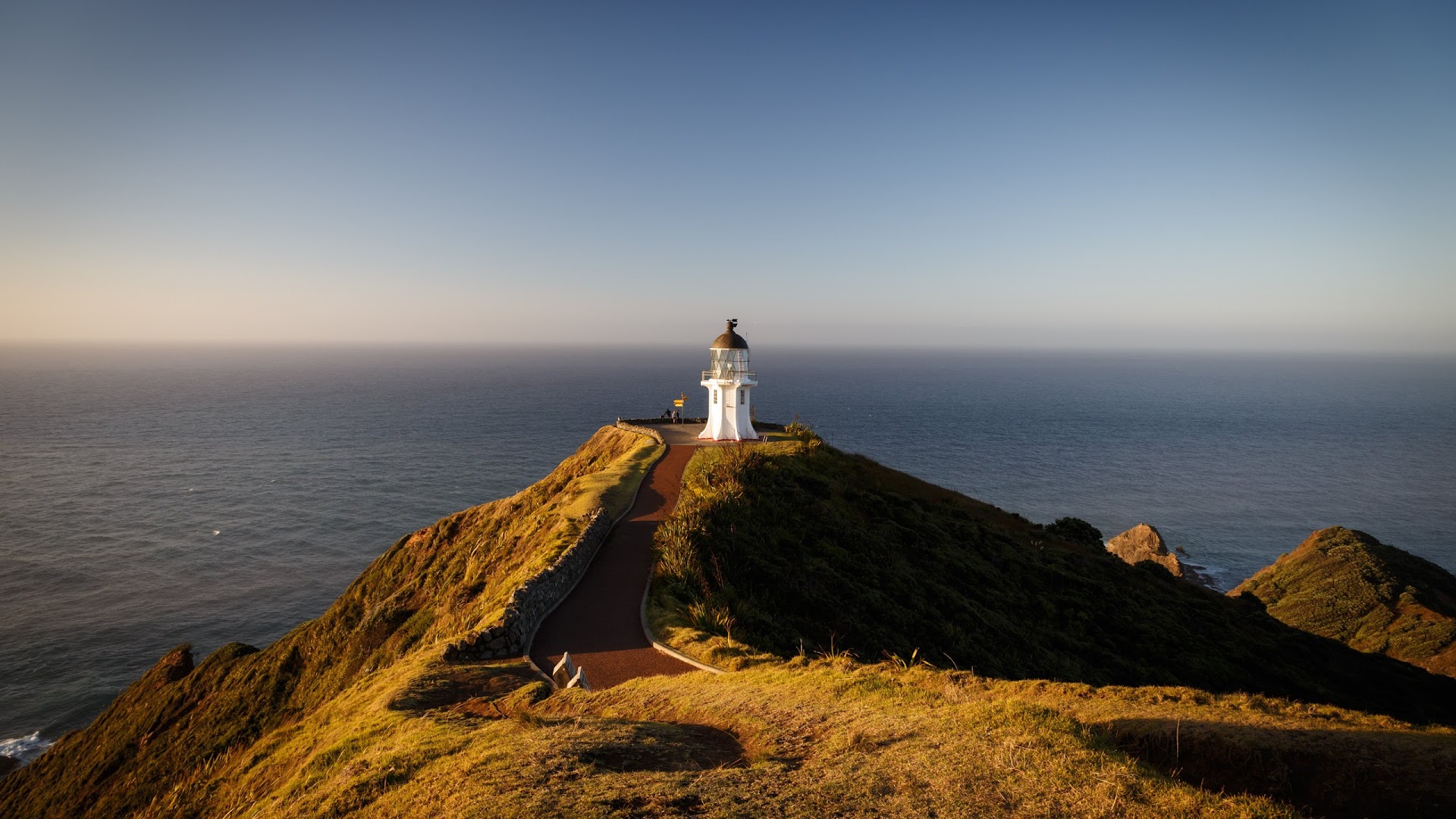 New Zealand Landscape Lighthouse HD Wallpaper 4k