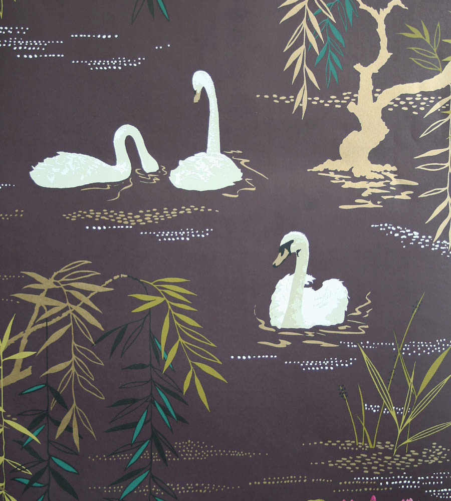 Swan Lake Wallpaper by Nina Campbell Jane Clayton 900x1000