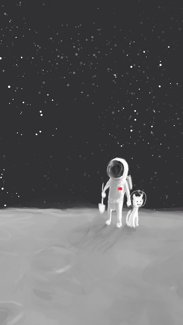 Burning Astronaut iPhone Background