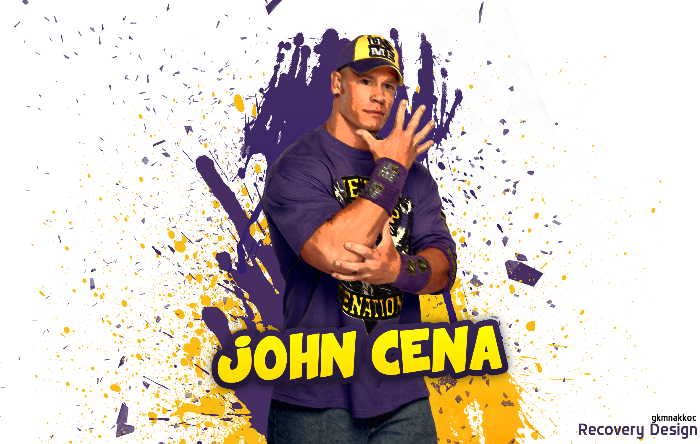 John Cena Yellow Classic Wallpaper By